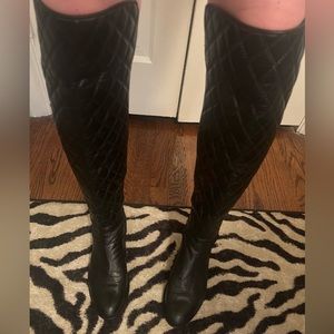 Stuart Weitzman quilted leather over the knee boots